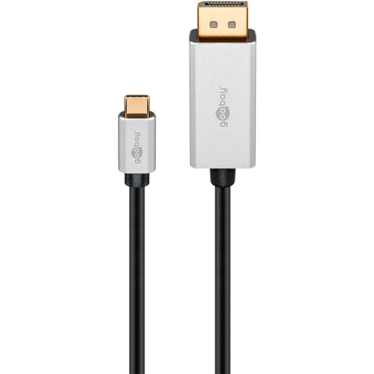 Goobay Adapterkabel USB-C 4.0 > DisplayPort (schwarz/silber, 2 Meter)