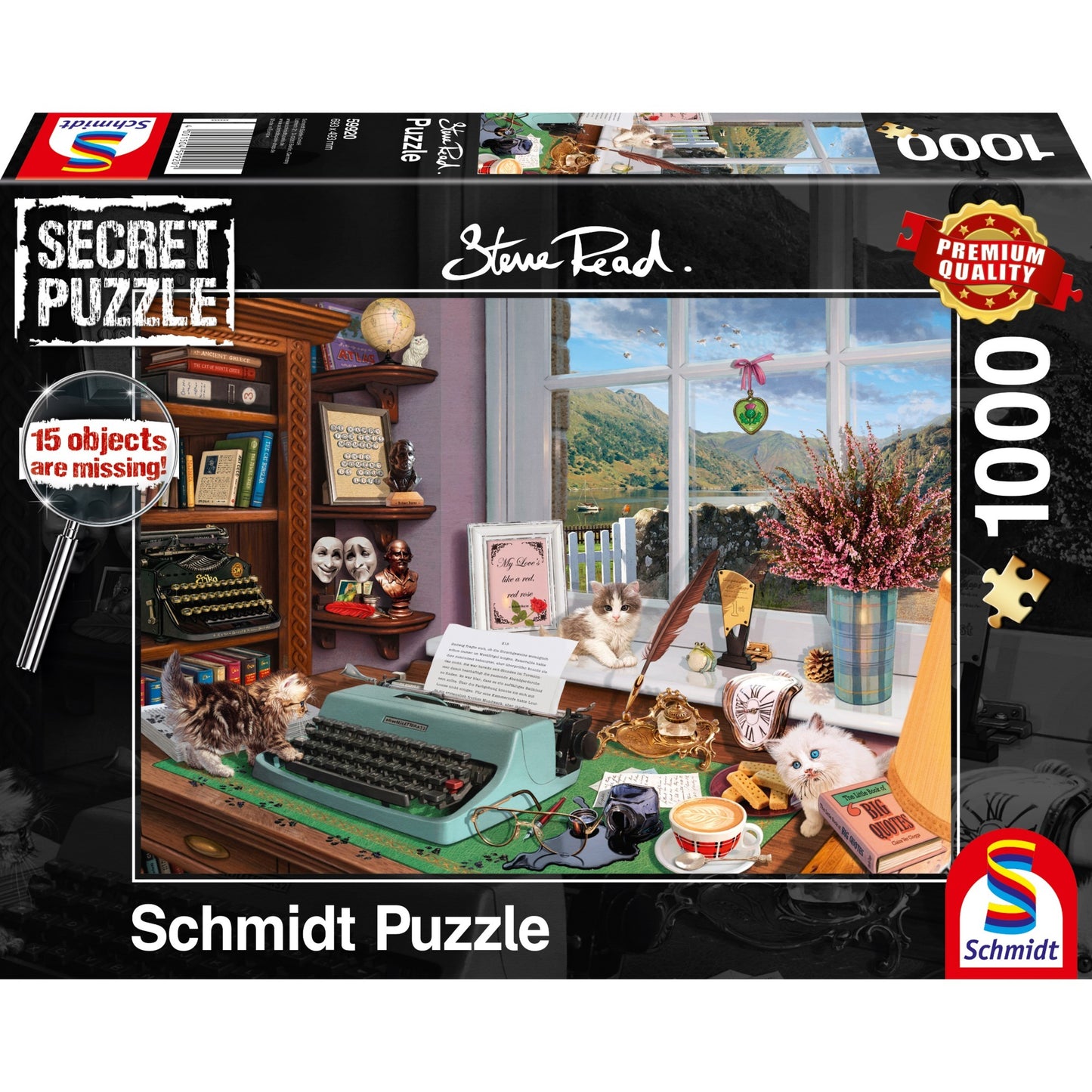 Schmidt Spiele Puzzle Steve Read: Am Schreibtisch (Secret Puzzle)