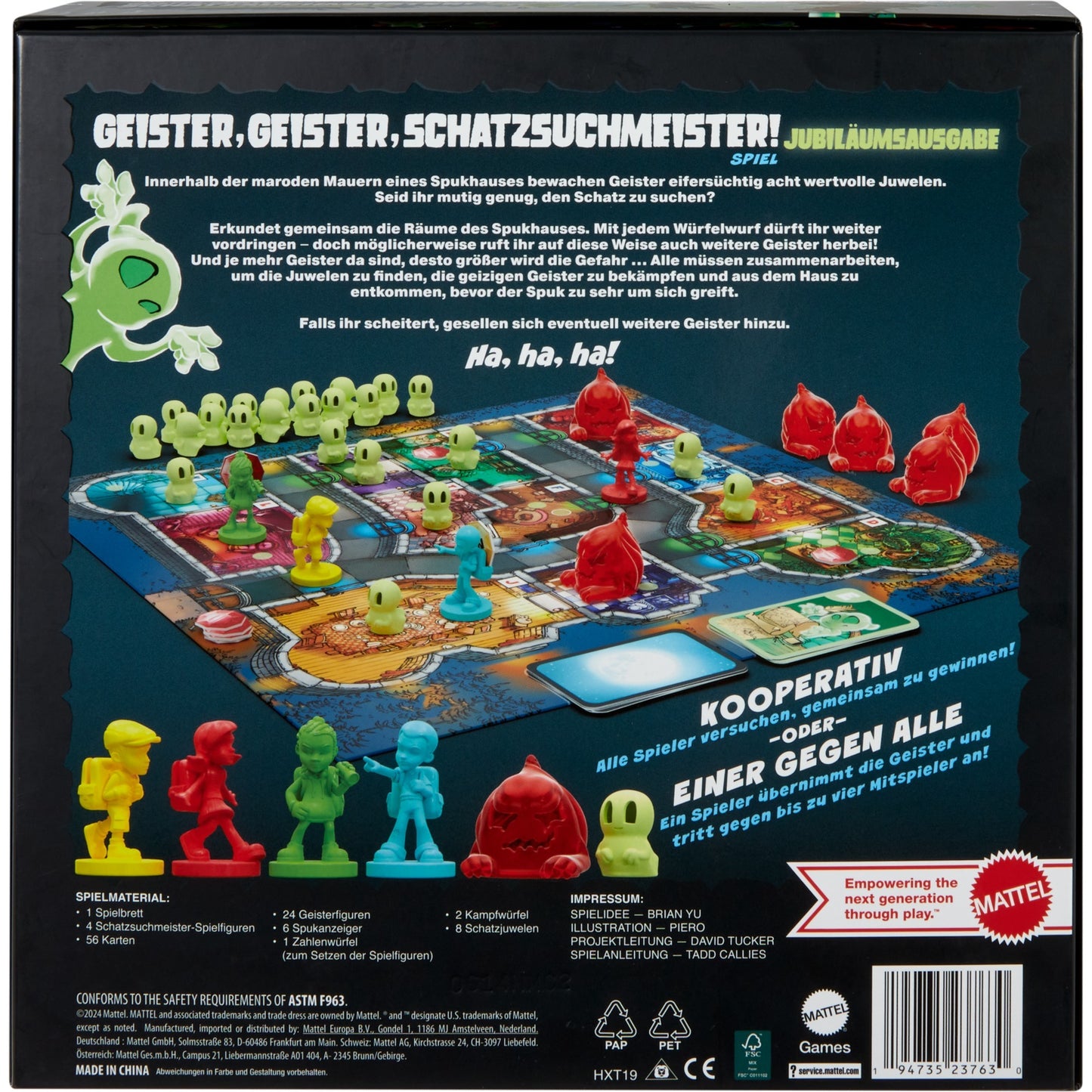 Mattel Games Geister, Geister, Schatzsuchmeister (Jubiläumsausgabe), Brettspiel