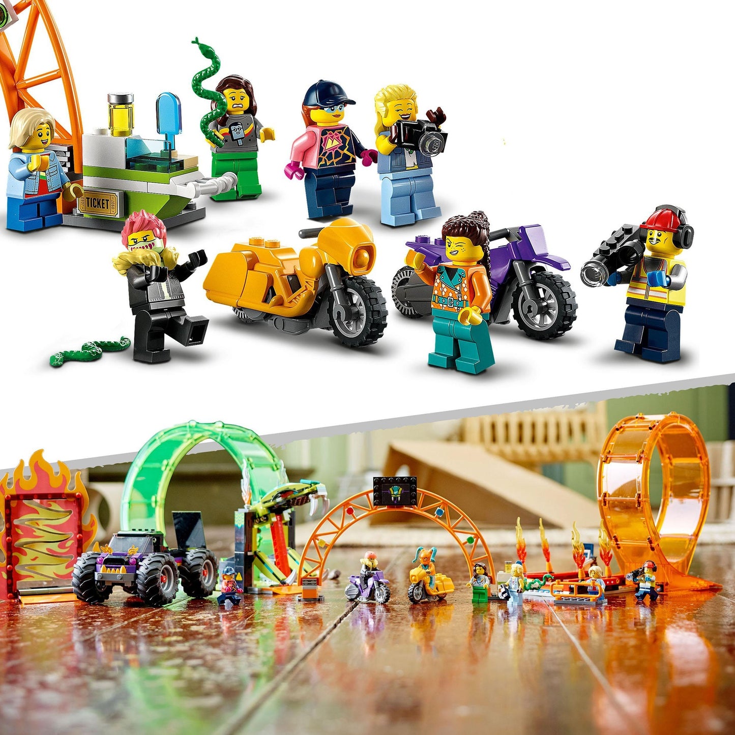 LEGO 60339 City Stuntz Stuntshow-Doppellooping Set, Konstruktionsspielzeug