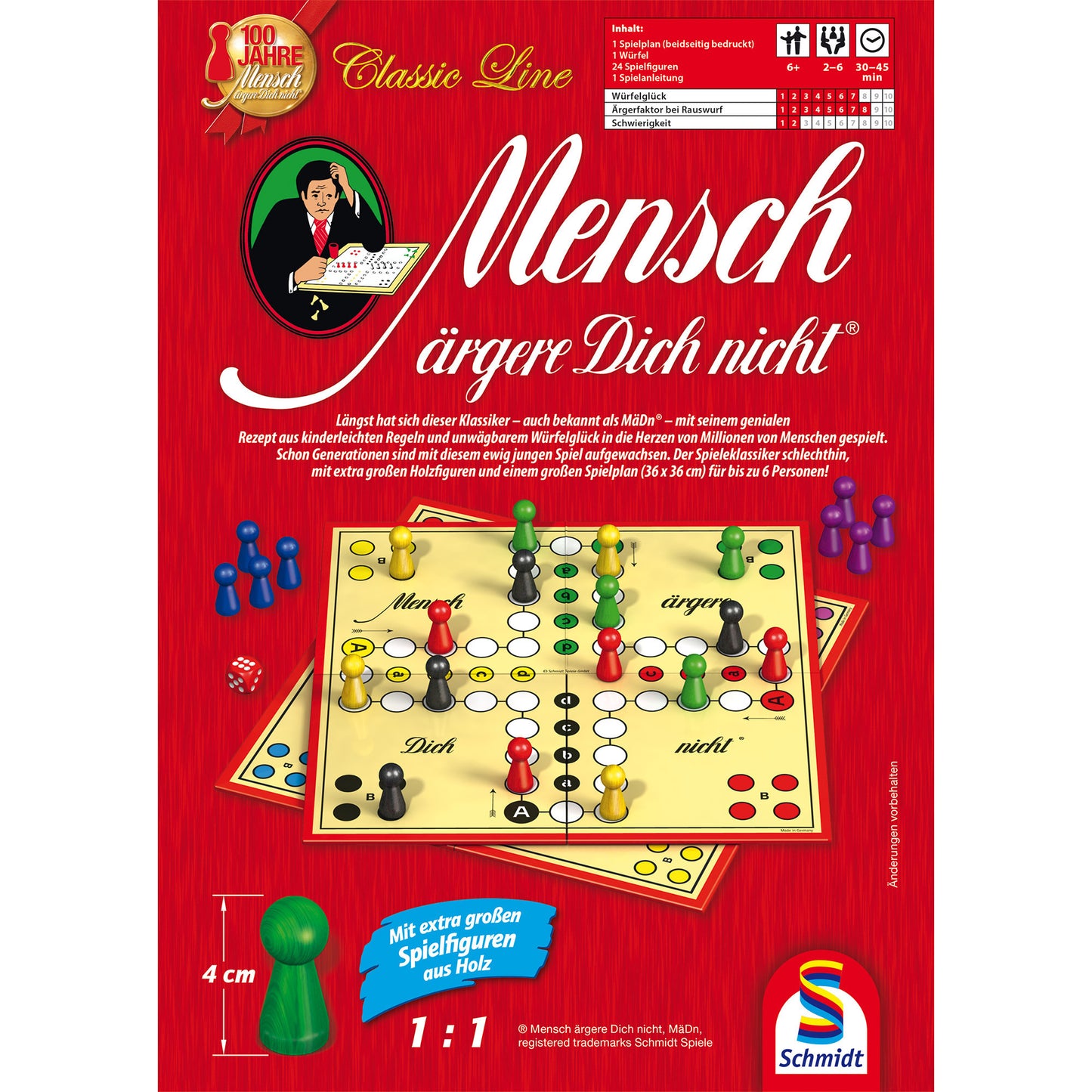 Classic Line: Mensch ärgere Dich nicht in Metalldose, Brettspiel
