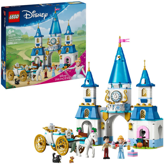 43275 Disney Princess Cinderellas Schloss und Pferdekutsche, Konstruktionsspielzeug