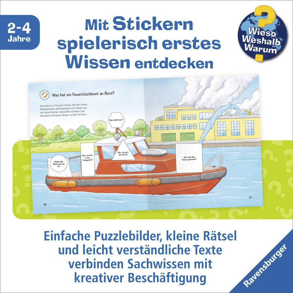 Wieso? Weshalb? Warum? junior Stickerheft - Feuerwehr, Lernbuch