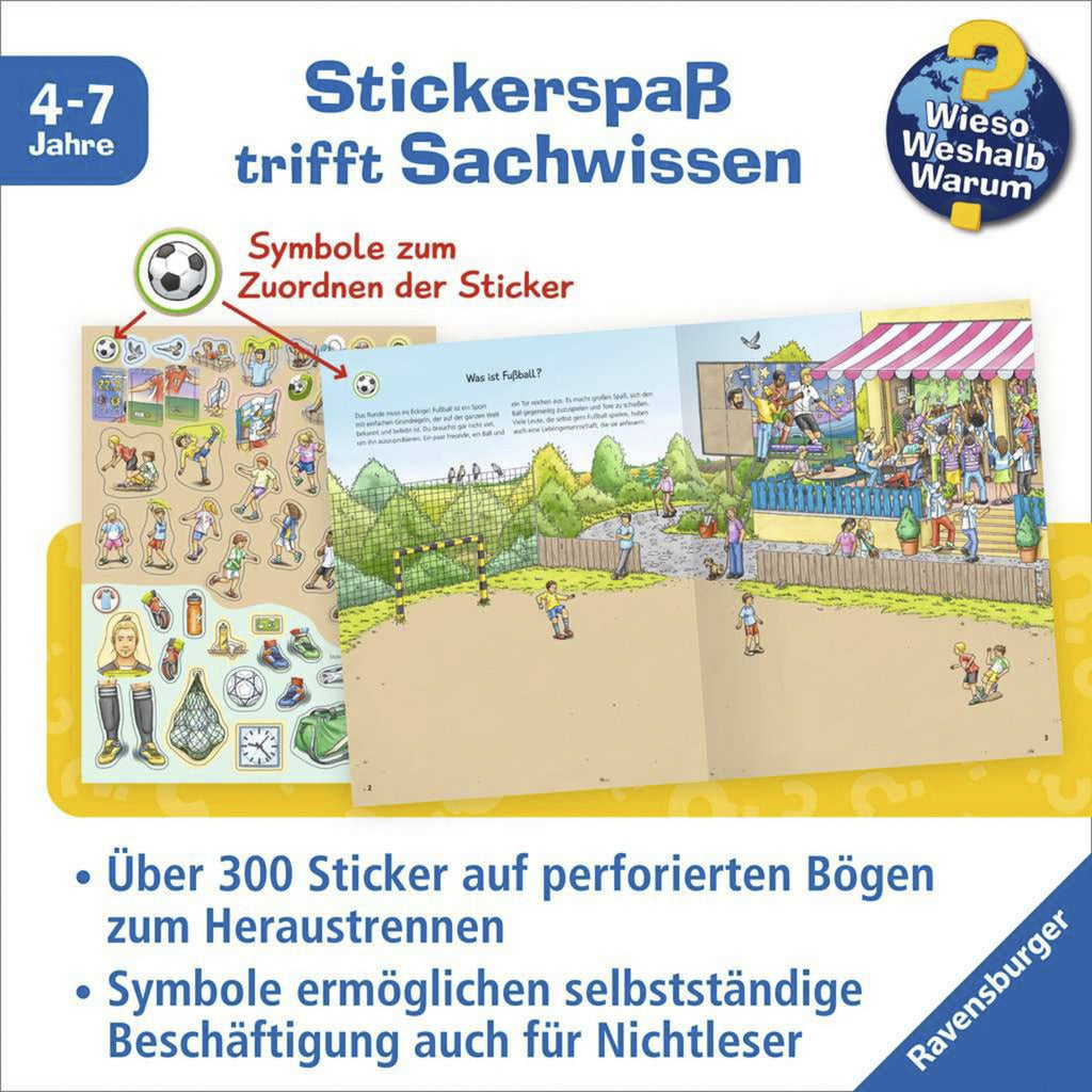 Wieso? Weshalb? Warum? Stickerheft - Fussball, Lernbuch