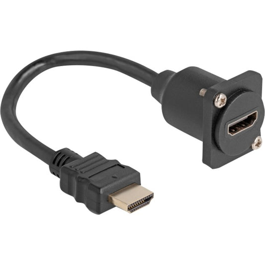 DeLOCK D-Typ Kabel HDMI Stecker > HDMI Buchse (schwarz, 20cm)