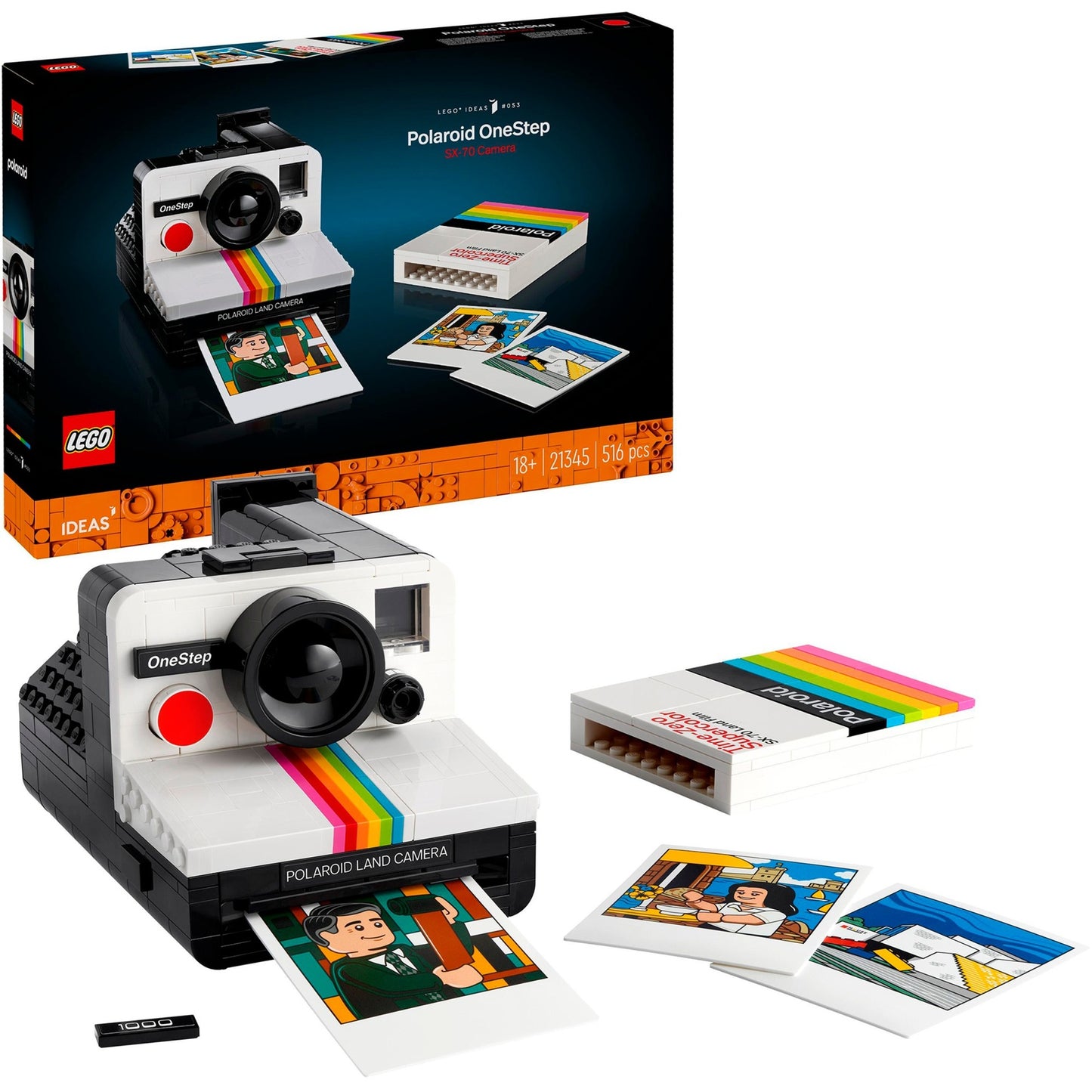 LEGO 21345 Ideas Polaroid OneStep SX-70 Sofortbildkamera, Konstruktionsspielzeug