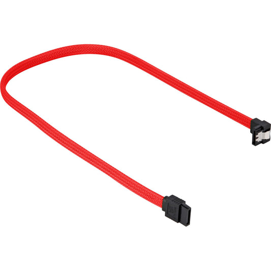 Sharkoon Sata III Kabel 90° sleeve (rot, 60 cm)