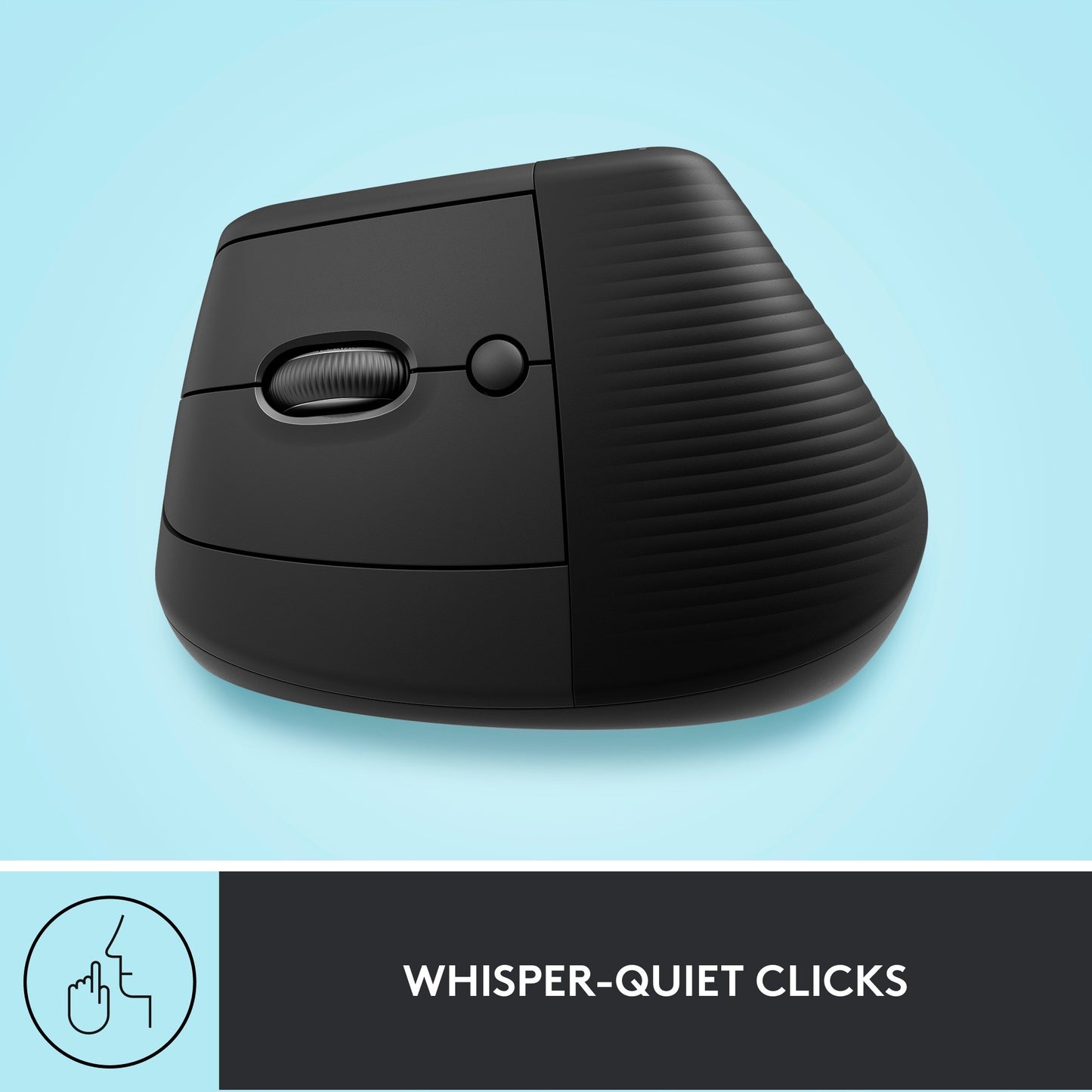 Logitech Lift (graphit/schwarz, für Linkshänder, Logi Bolt, Bluetooth, Windows/macOS/iPadOS)