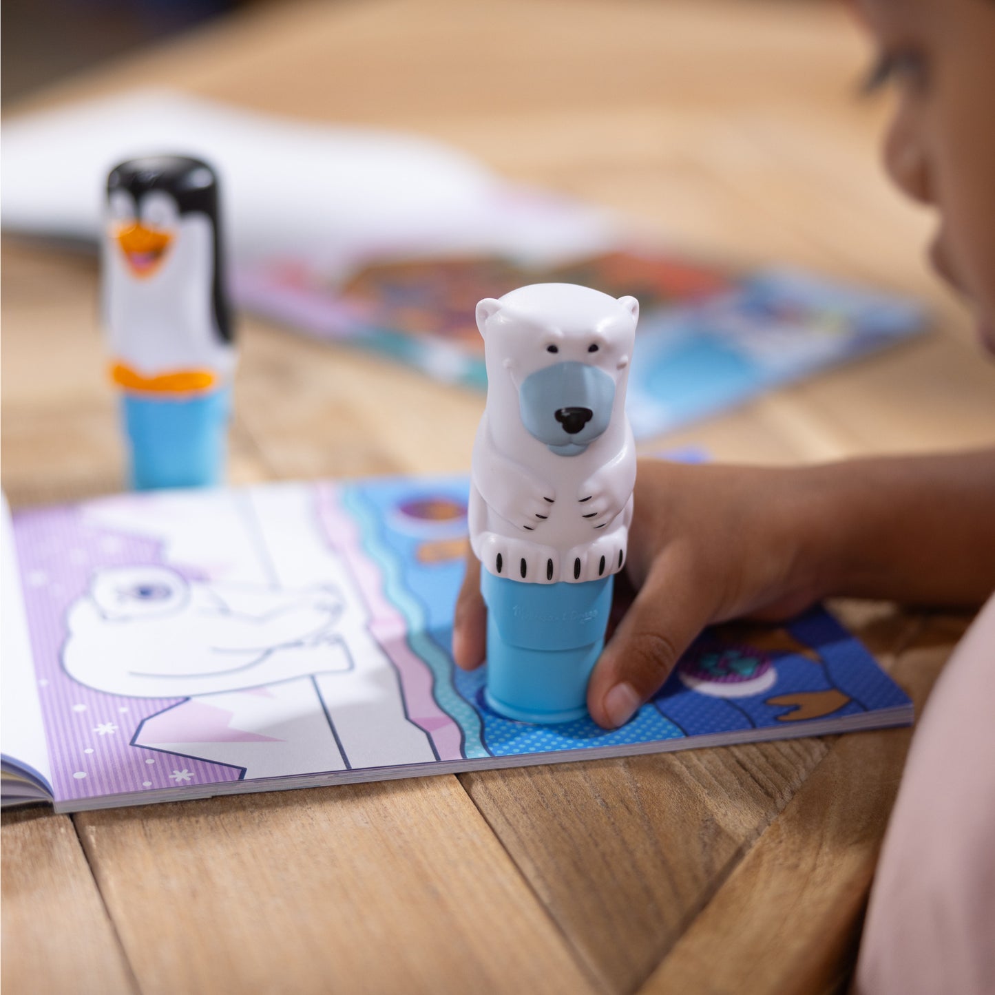 Melissa & Doug - Sticker WOW! Sticker-Stempelset 2er-Pack Winter, Basteln