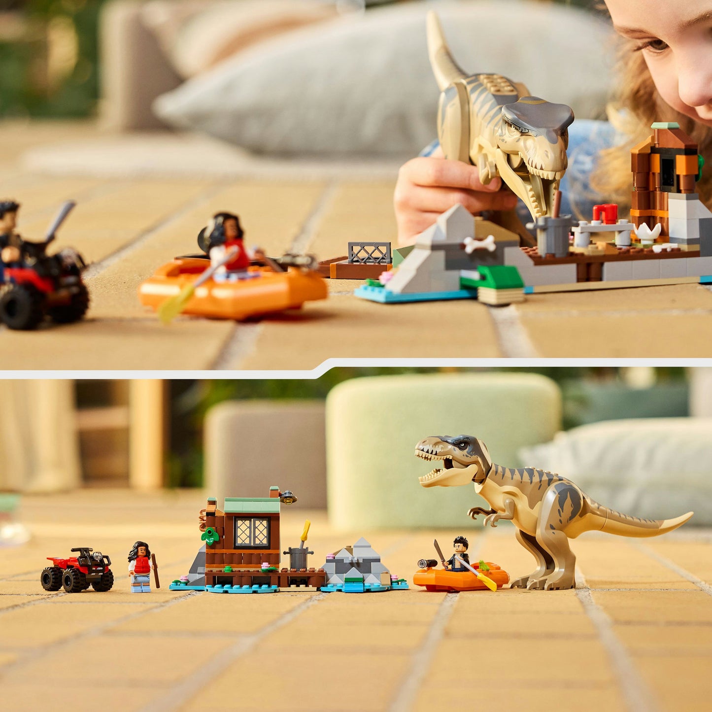 76975 Jurassic World Flucht vor dem T.Rex, Konstruktionsspielzeug
