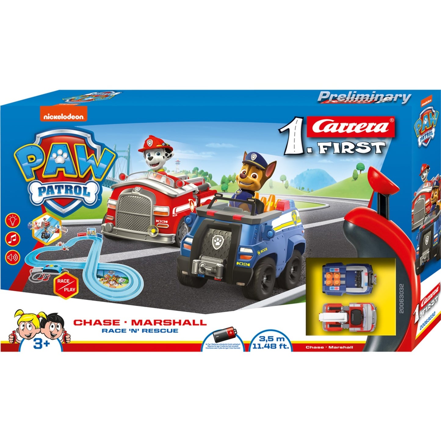 Carrera FIRST PAW Patrol - Race 'N' Rescue, Rennbahn