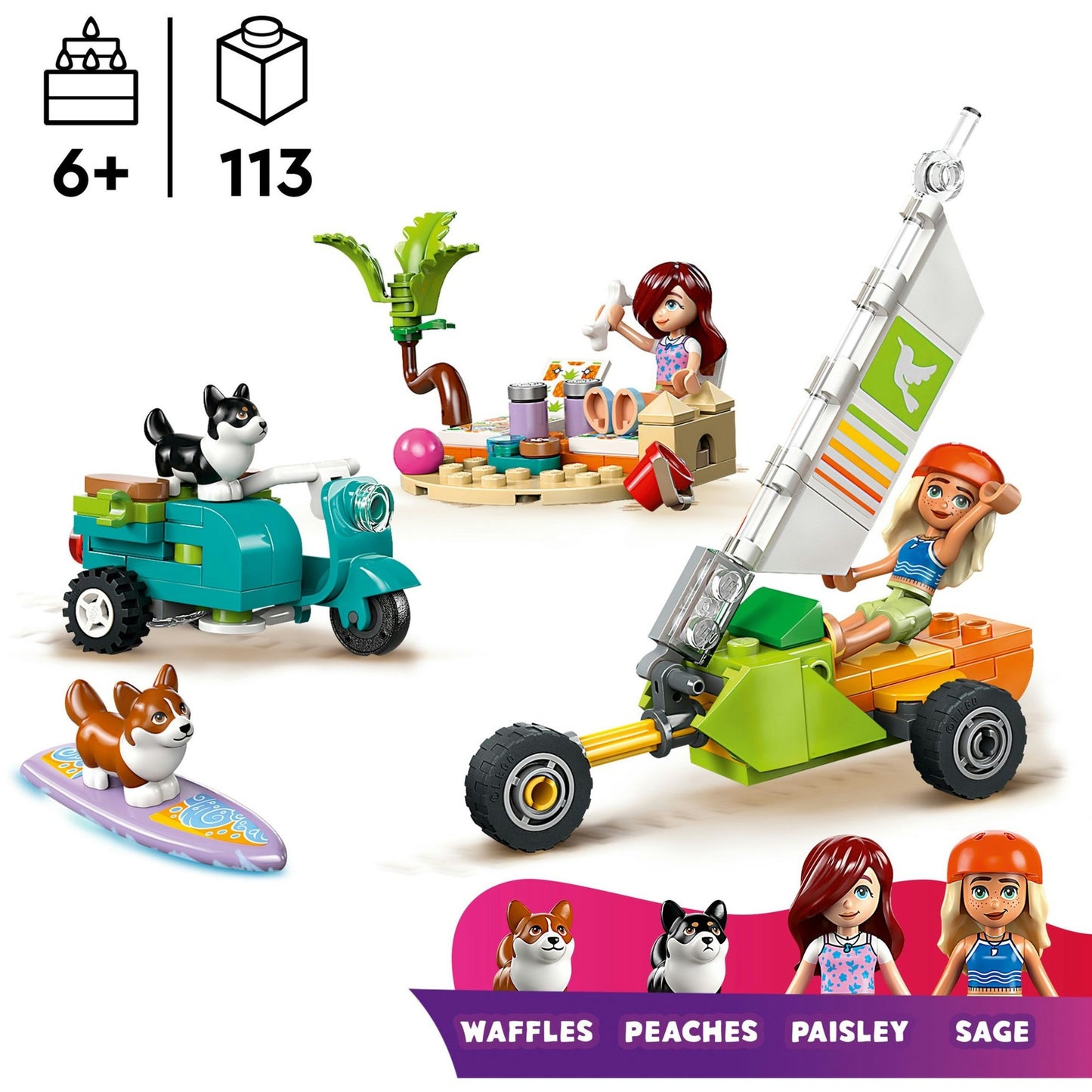 42641 LEGO Friends Strandabenteuer mit Hunden, Konstruktionsspielzeug