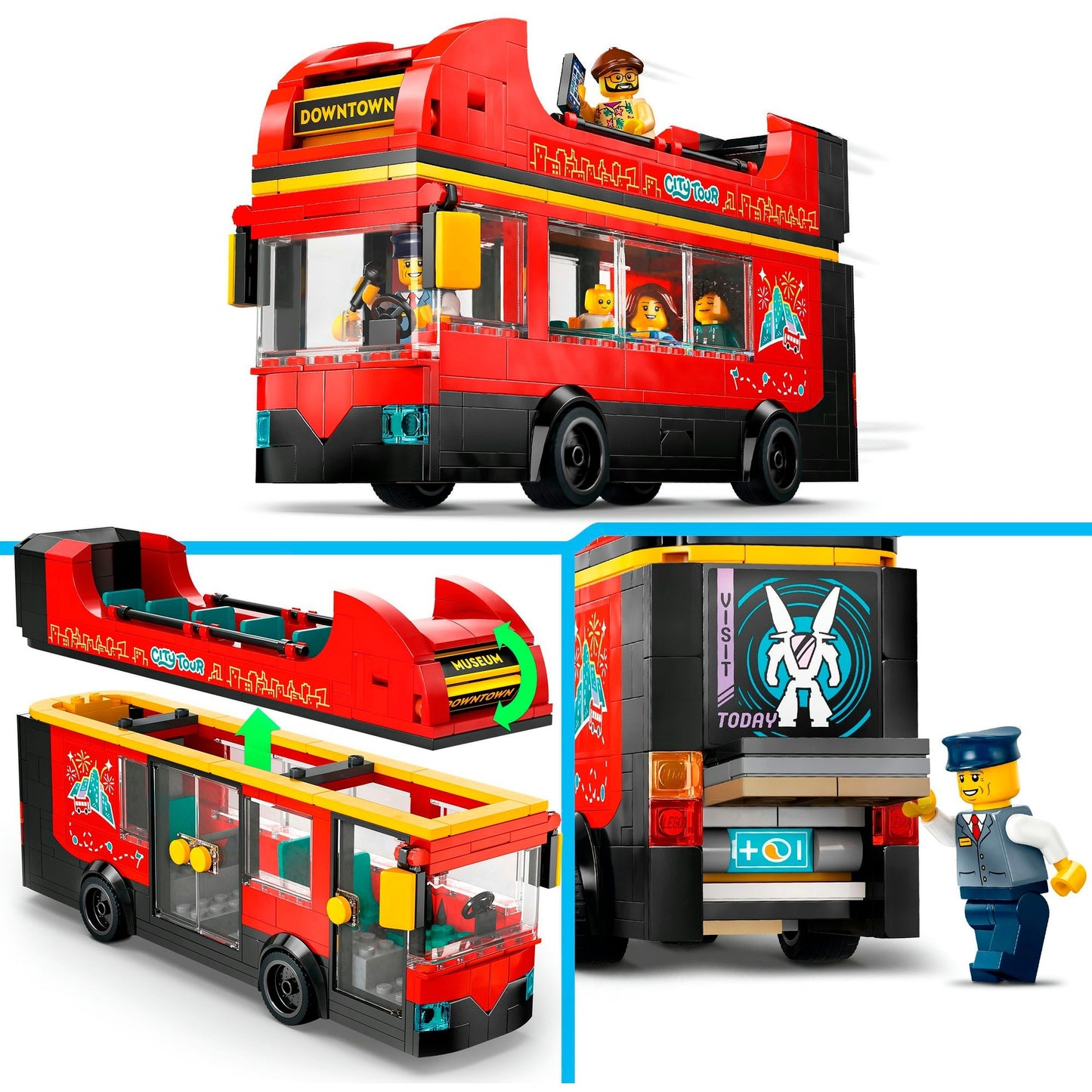 LEGO 60407 City Doppeldeckerbus, Konstruktionsspielzeug