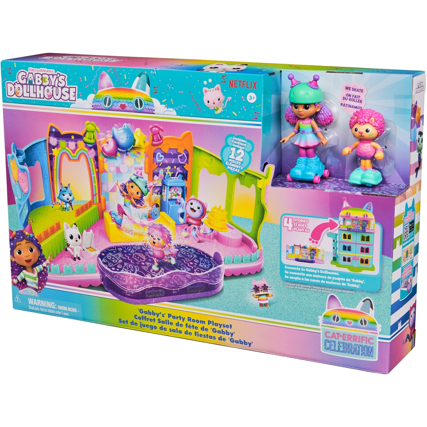 Spinmaster Gabby's Dollhouse Partyzimmer-Spielset - Skate Park Dachgeschoss