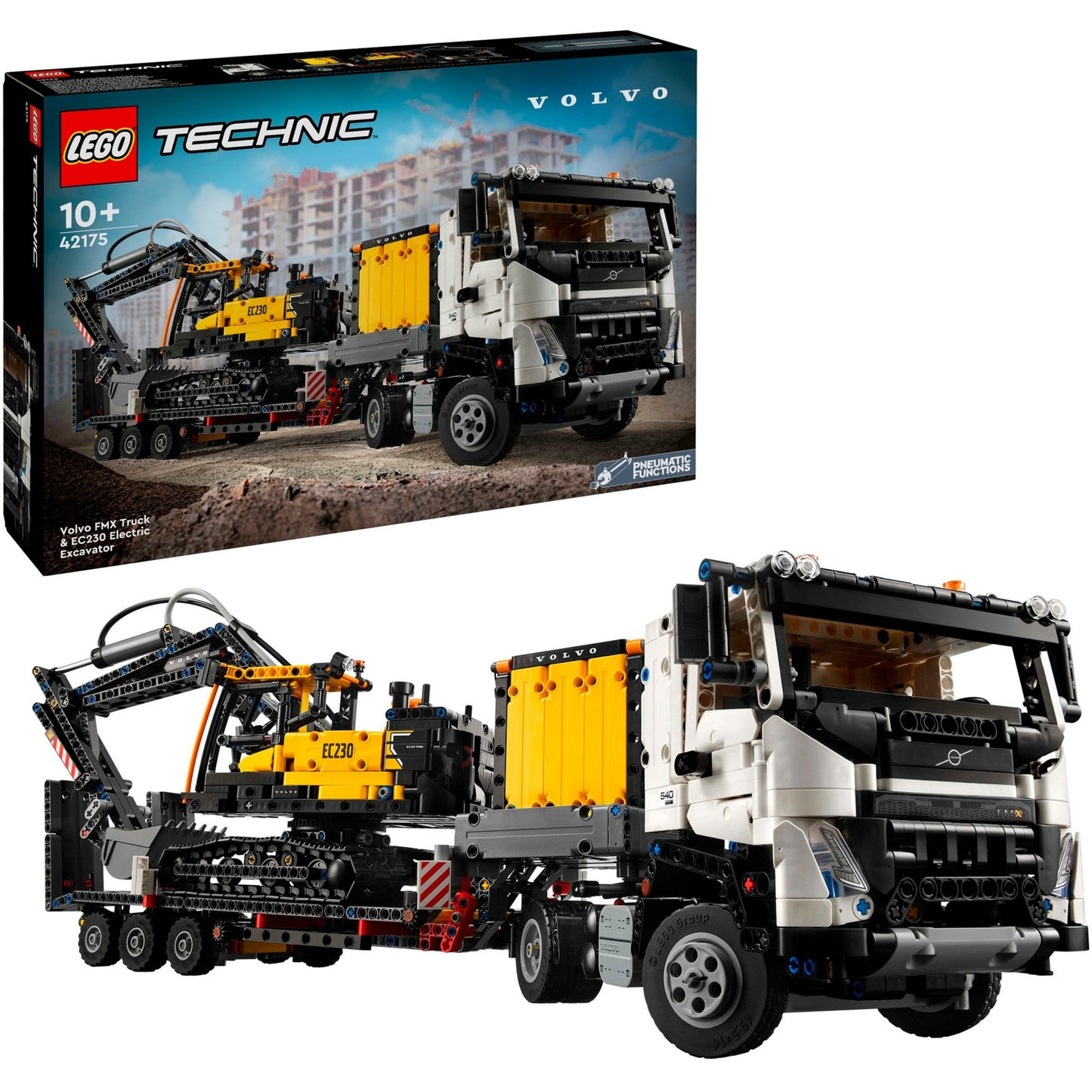 LEGO 42175 Technic Volvo FMX LKW mit EC230 Electric Raupenbagger, Konstruktionsspielzeug