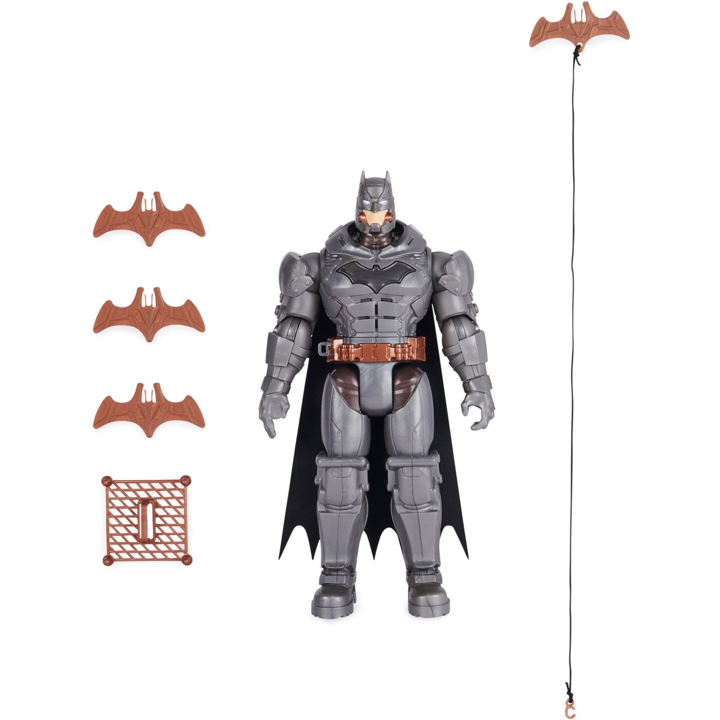 Spinmaster Batman 30 cm Deluxe-Actionfigur mit Schlag- und Wurffunktion (5 Ausrüstungsgegenstände, Licht- und Soundeffekte)