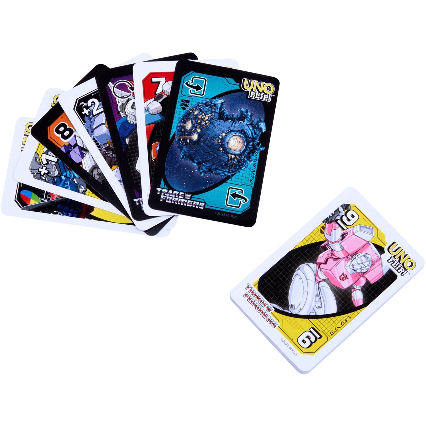 Mattel Games UNO Flip! Transformers, Kartenspiel