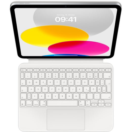 Apple Magic Keyboard Folio für iPad (10. Generation) (weiss, DE-Layout, Scherenmechanik)