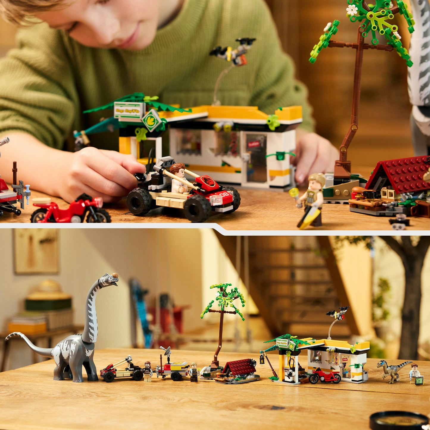 76973 Jurassic World Raptor & Titanosaurus: Grosse Fährtensuche, Konstruktionsspielzeug