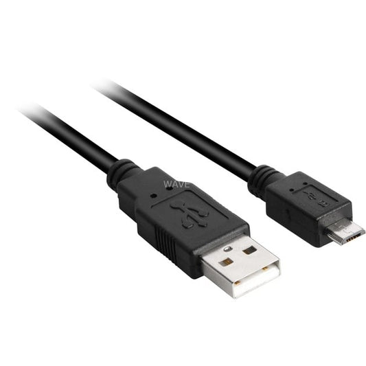 Sharkoon USB 2.0 Kabel, USB-A Stecker > Micro-USB Stecker (schwarz, 0,5 Meter, doppelt geschirmt)