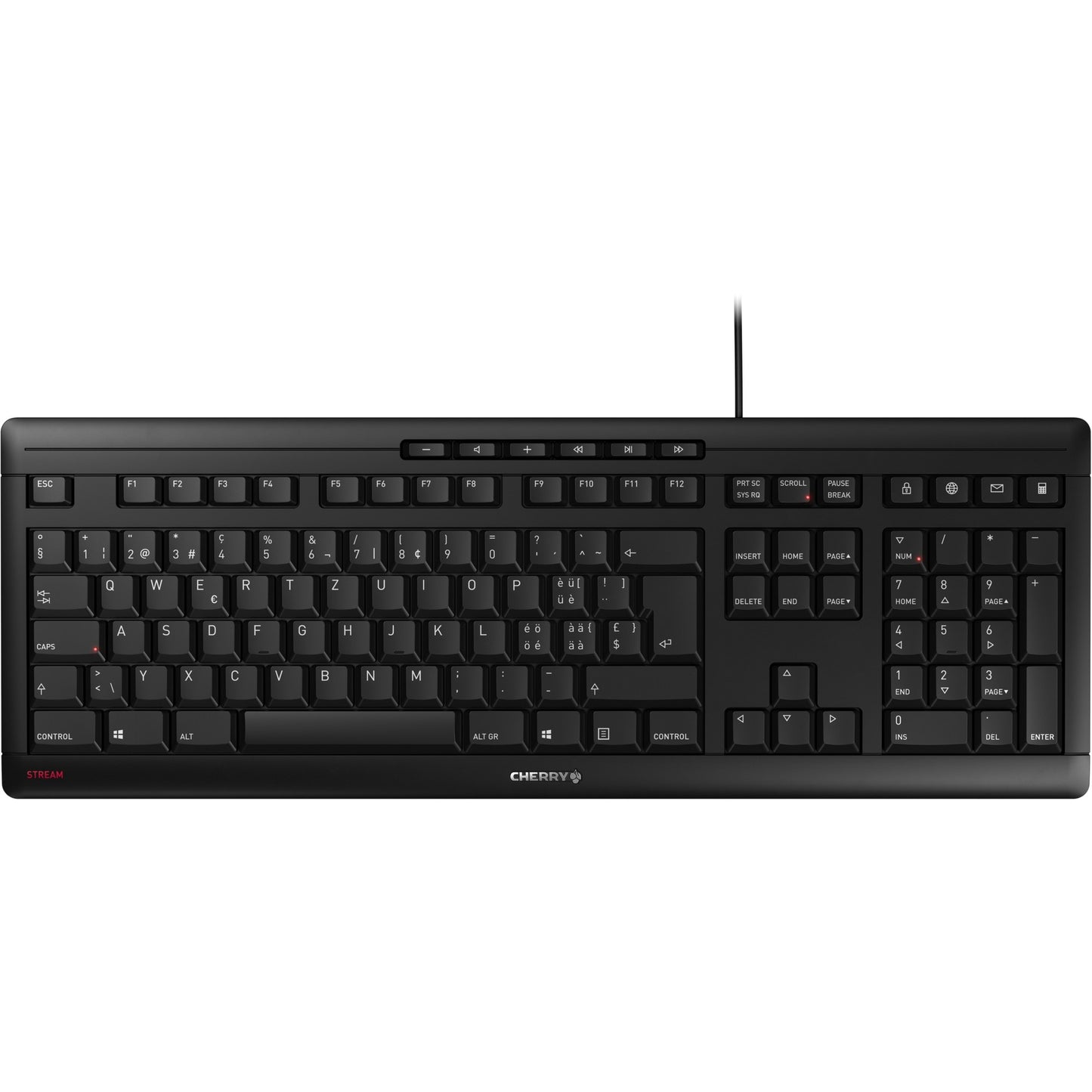 Cherry STREAM KEYBOARD (schwarz, CH-Layout, Cherry SX-Scherentechnologie)