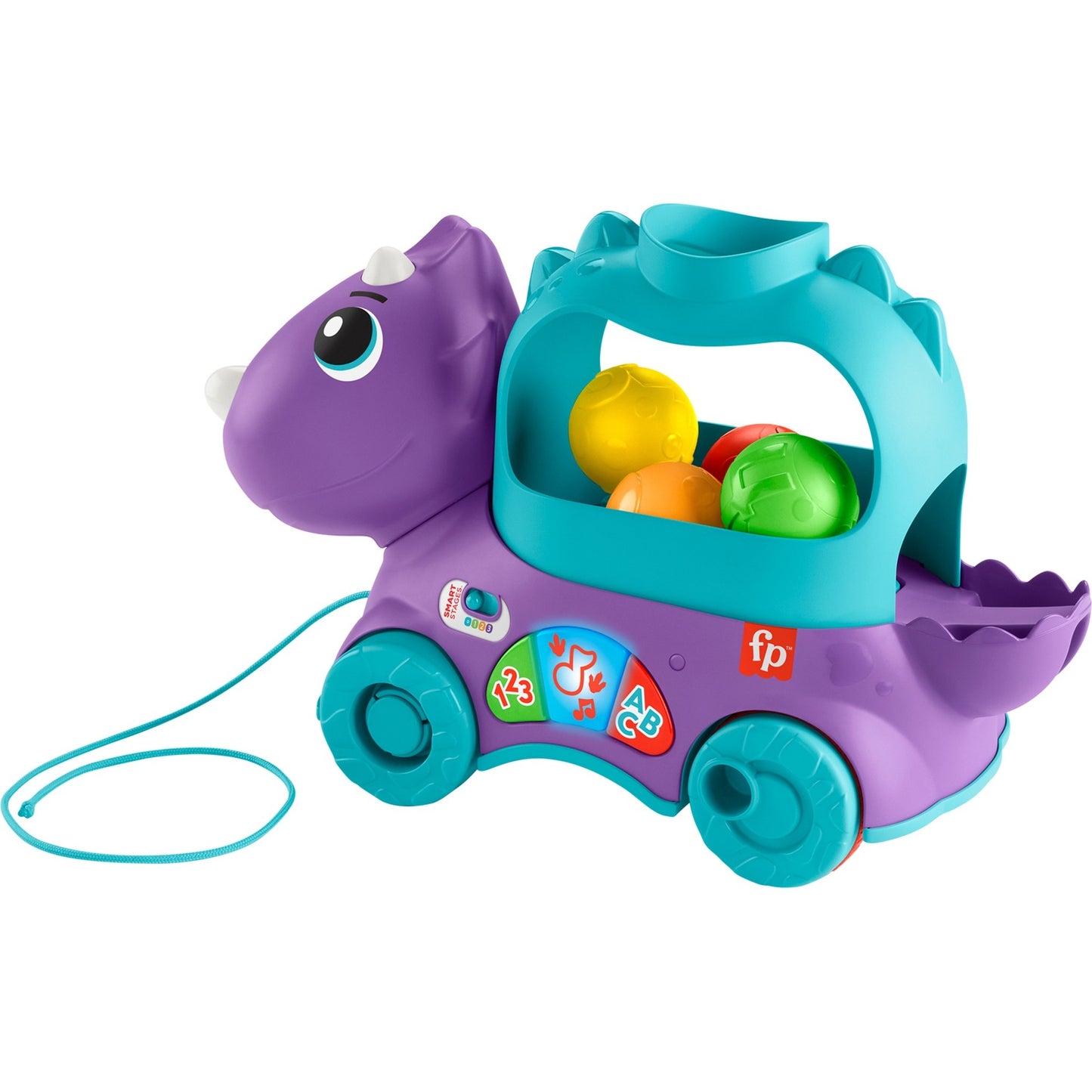 Fisher-Price Bällespaß Nachzieh-Dino, Geschicklichkeitsspiel