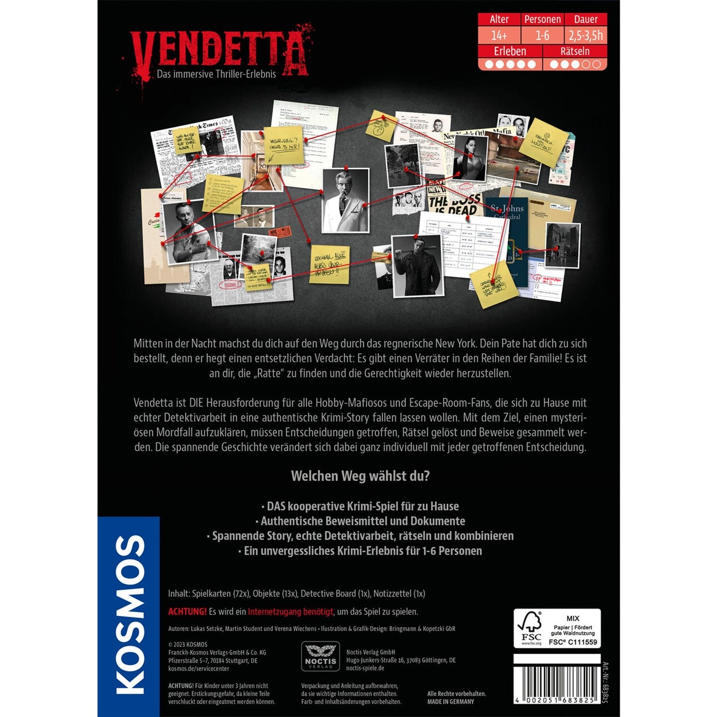 KOSMOS Masters of Crime: Vendetta, Brettspiel