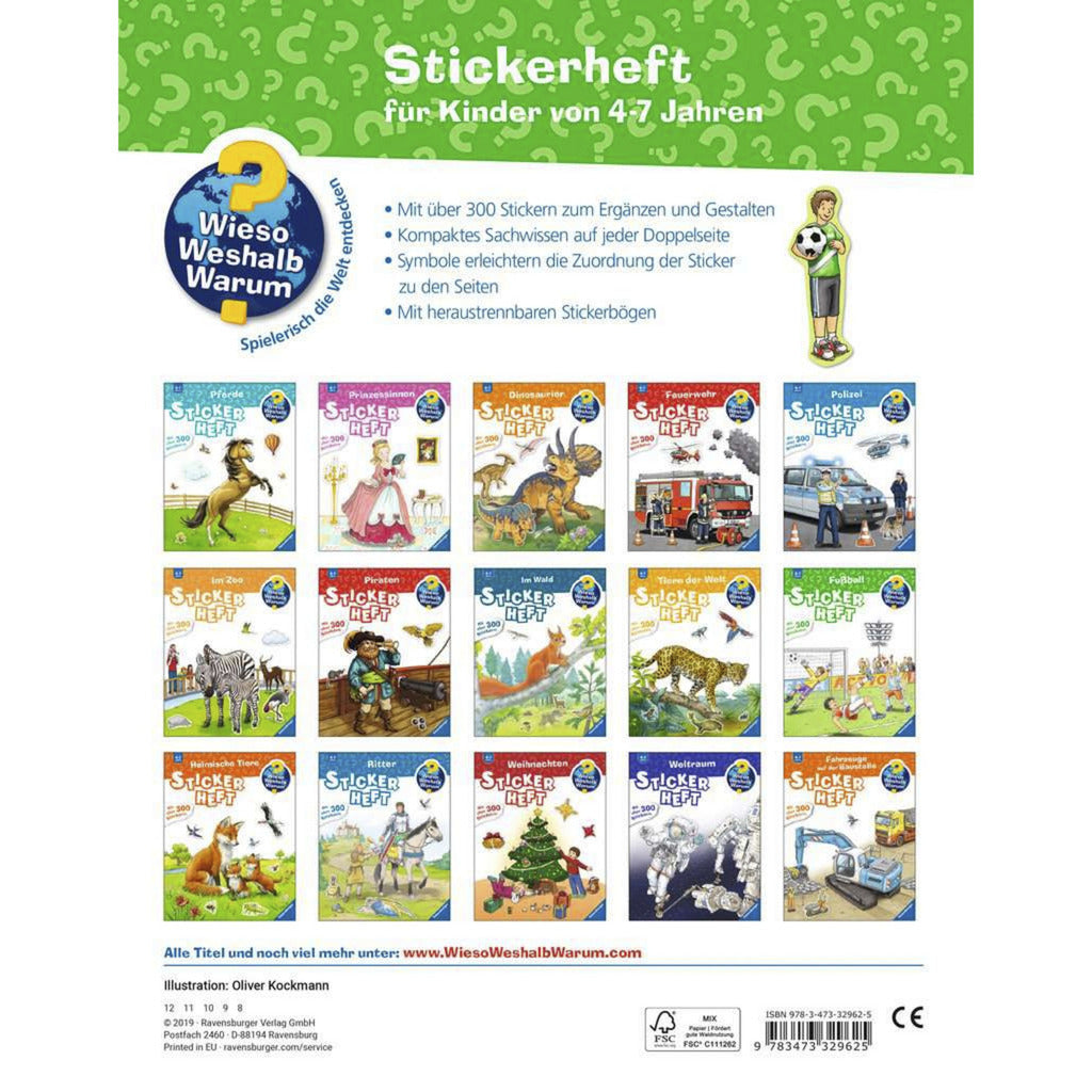 Wieso? Weshalb? Warum? Stickerheft - Fussball, Lernbuch