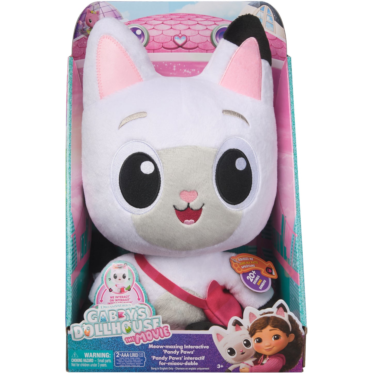 Gabbys Dollhouse: Der Film  Interaktiver Plüsch Panda Pfötchen, Kuscheltier