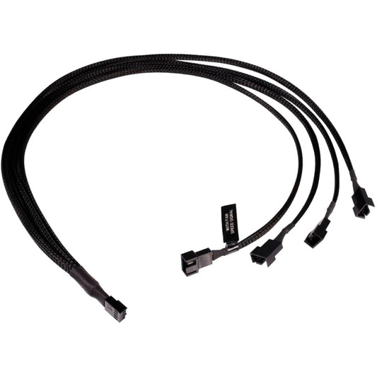 Alphacool Y-Kabelsplitter 4-Pin auf 4x 4-Pin PWM, 60cm (schwarz)