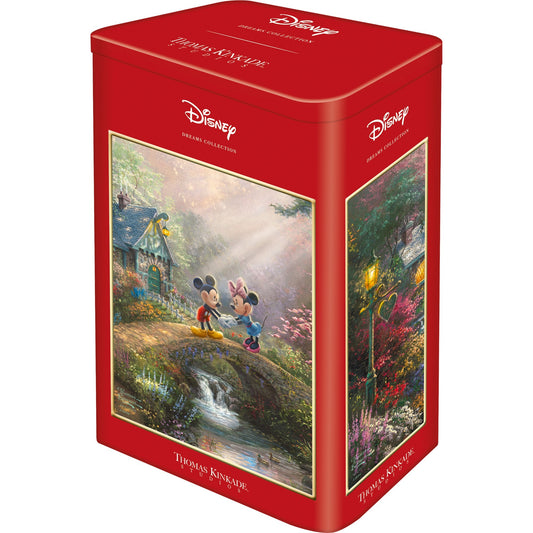 Schmidt Spiele Thomas Kinkade Studios: Mickey & Minnie in der Nostalgie Metalldose (500 Teile)