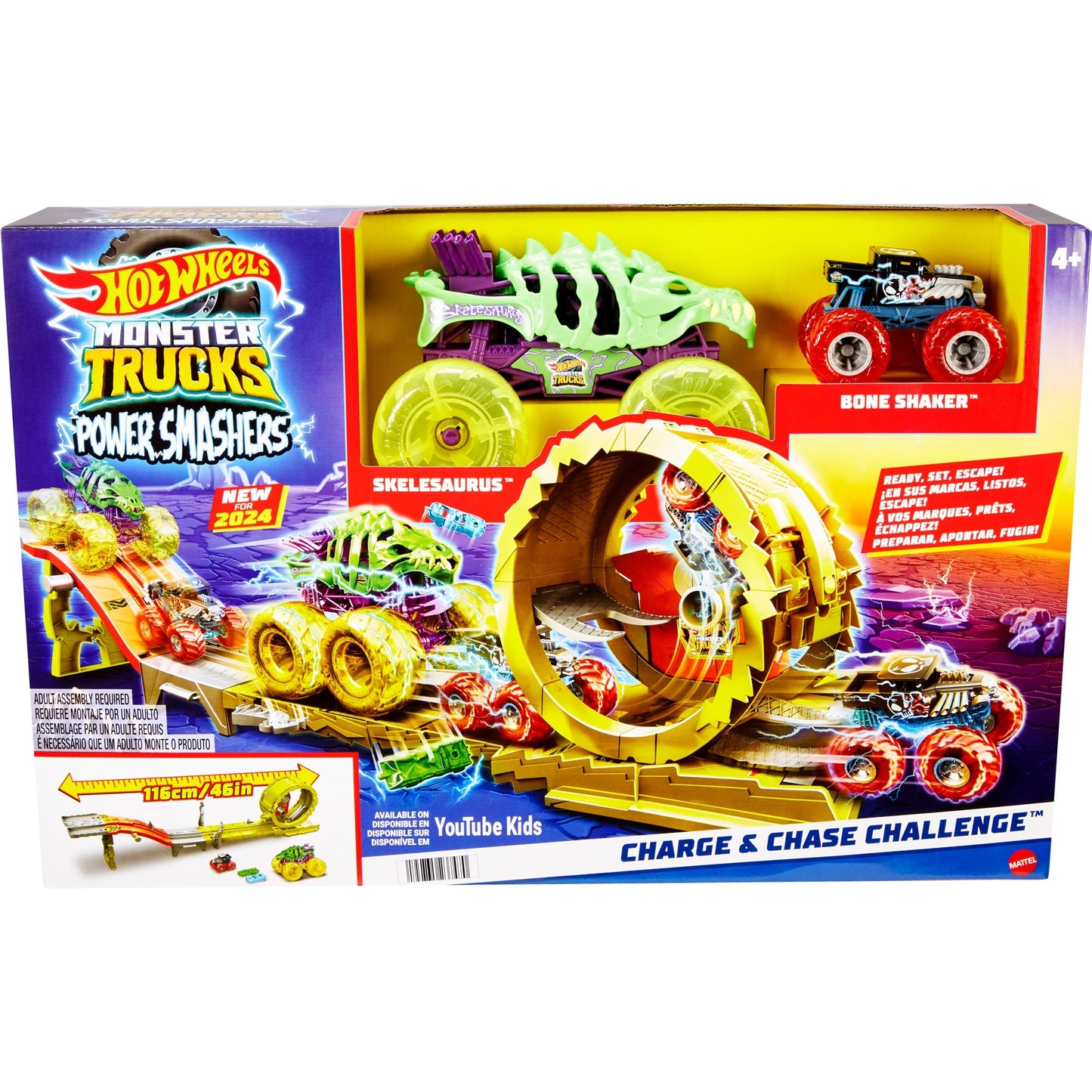 Hot Wheels Monster Trucks Power Verfolgungsjagd, Spielfahrzeug