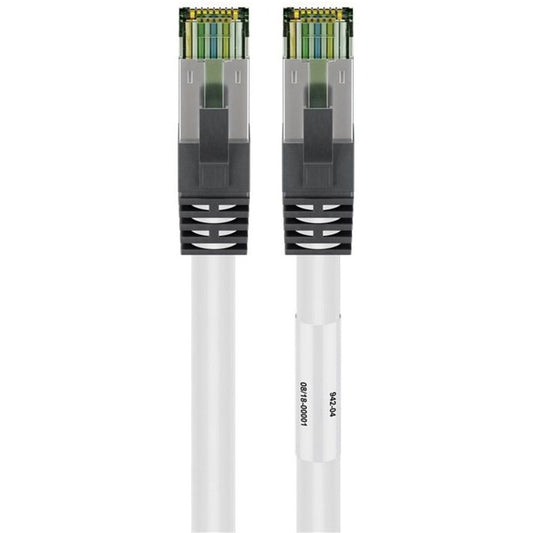 Goobay Patchkabel CAT8.1 S/FTP (PiMF) (weiss, 1 Meter)