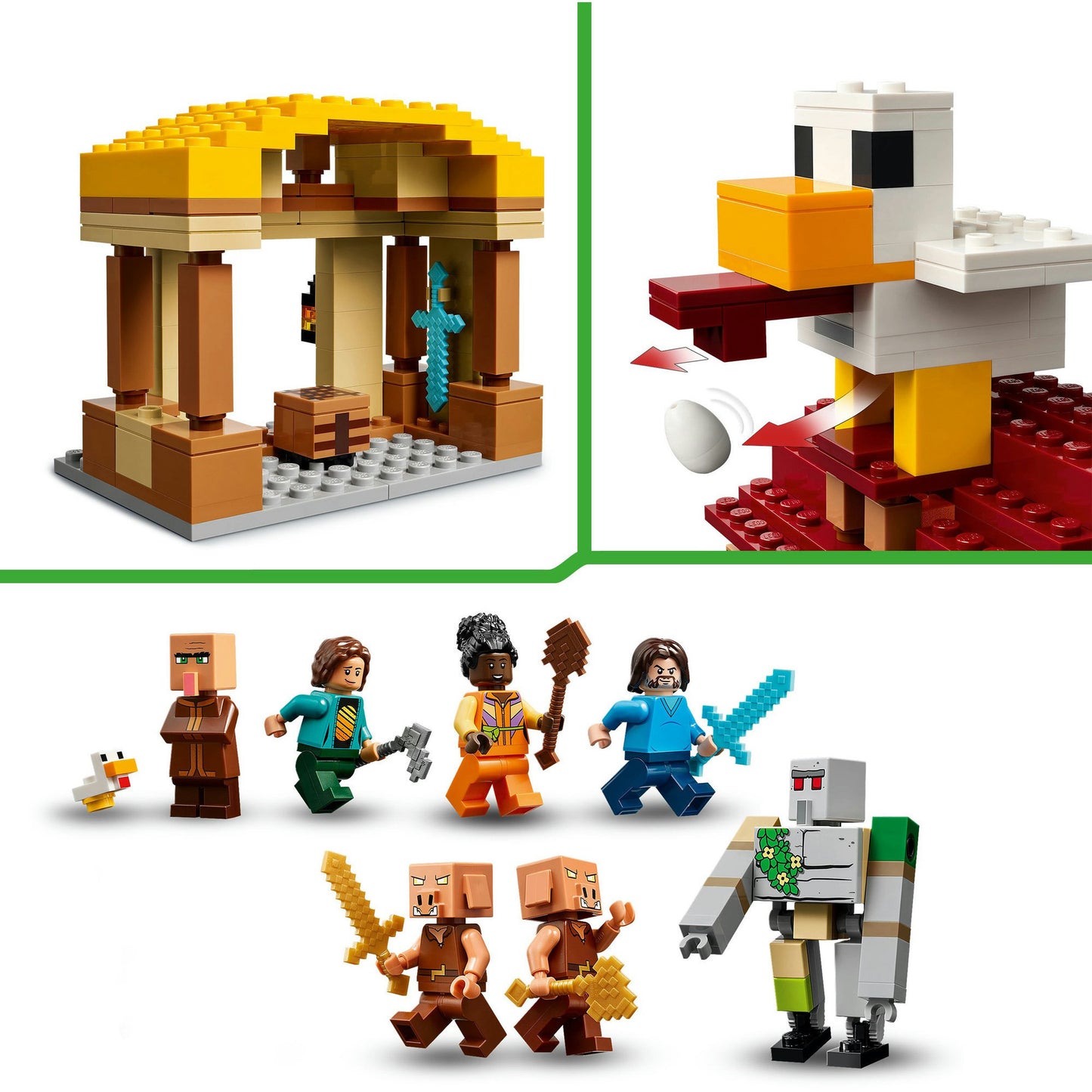 21273 Minecraft Angriff des Ghast-Ballons, Konstruktionsspielzeug