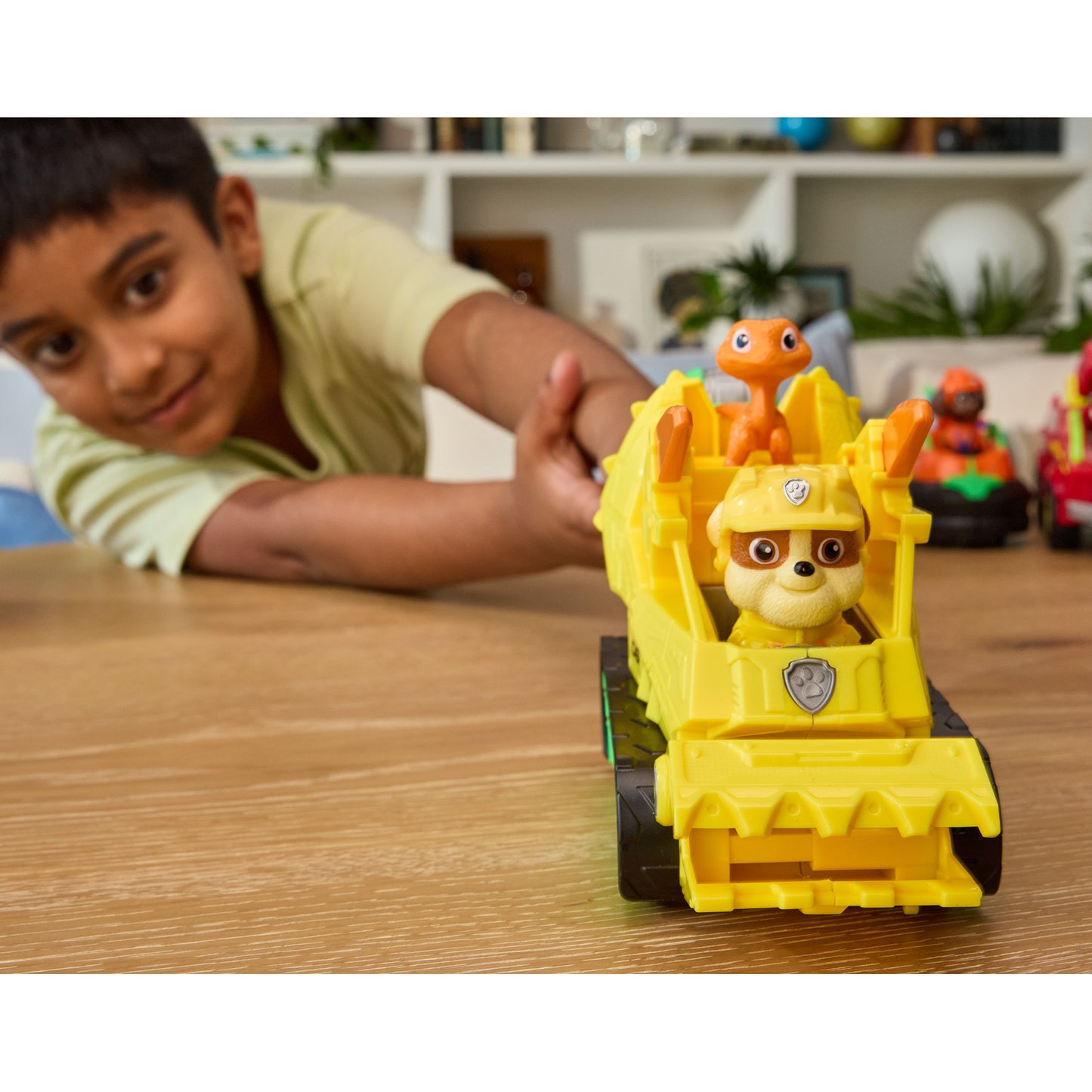 Paw Patrol: Der Dino Film - Rubbles Dino-Rettungs-Bulldozer, Spielfahrzeug