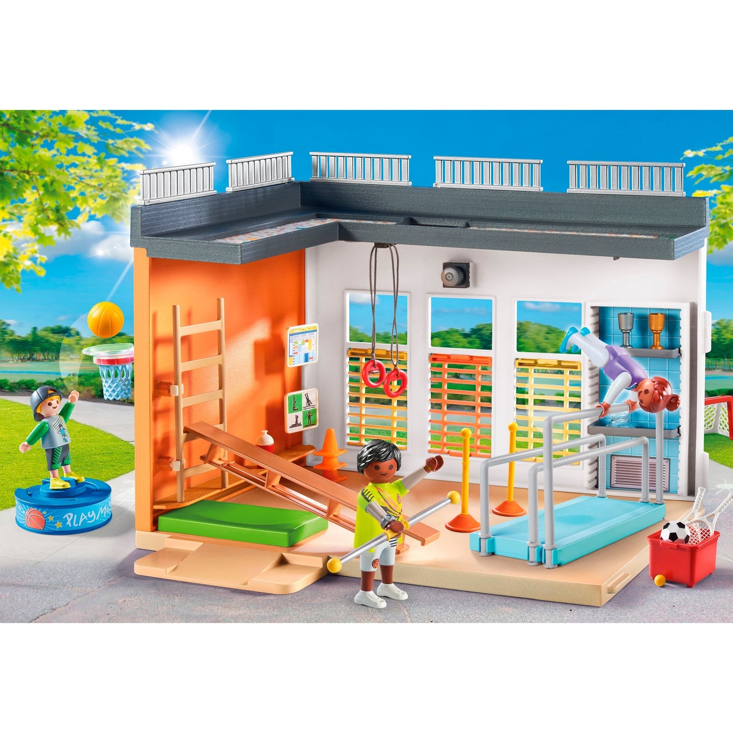 PLAYMOBIL 71328 City Life Anbau Turnhalle, Konstruktionsspielzeug