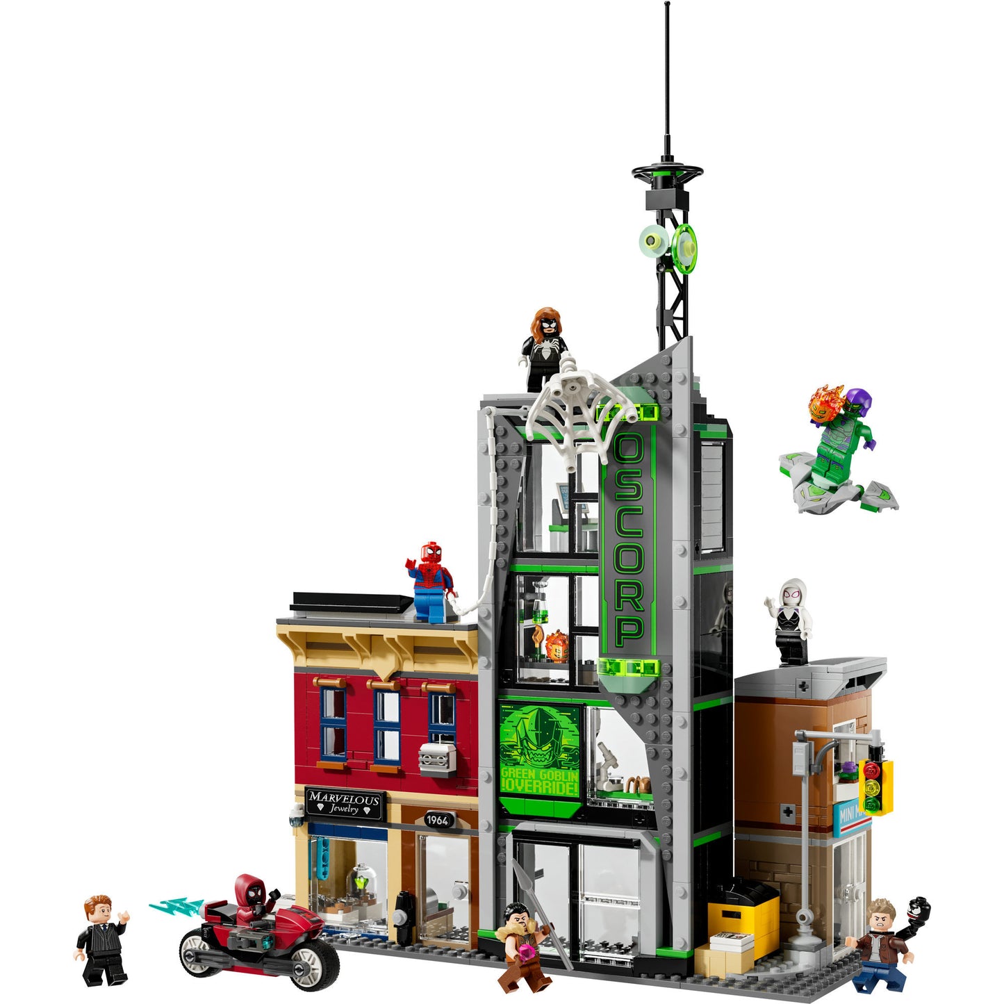76324 Marvel Super Heroes Spider-Man vs. Oscorp, Konstruktionsspielzeug
