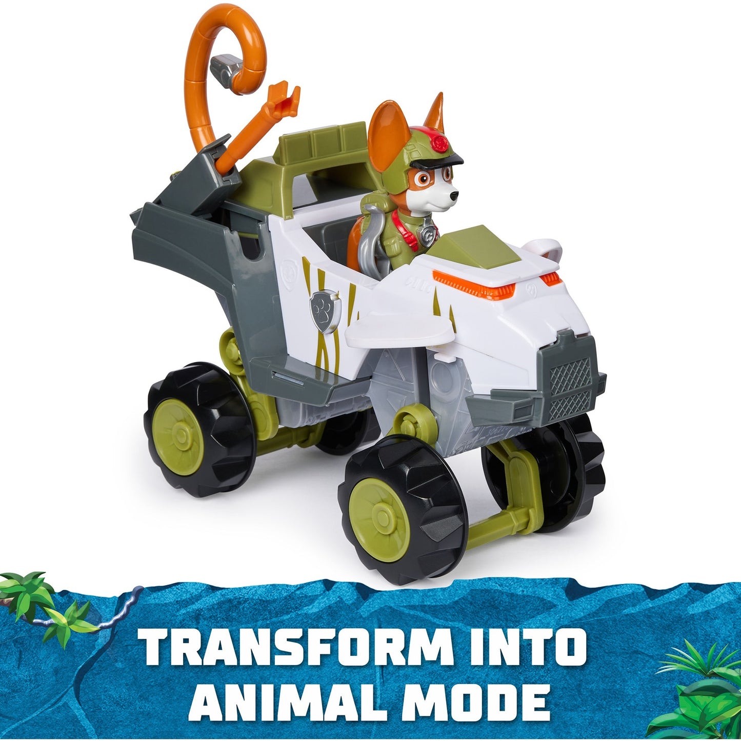 Spin Master Paw Patrol Jungle Pups - Affen-Fahrzeug mit Tracker-Figur, Spielfahrzeug