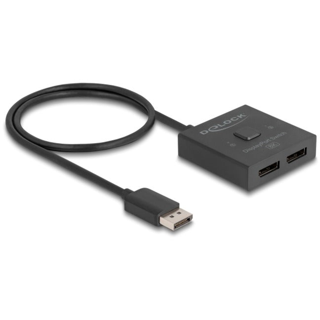 DeLOCK DisplayPort Switch 2 > 1 bidirektional 8K (schwarz, 50cm)