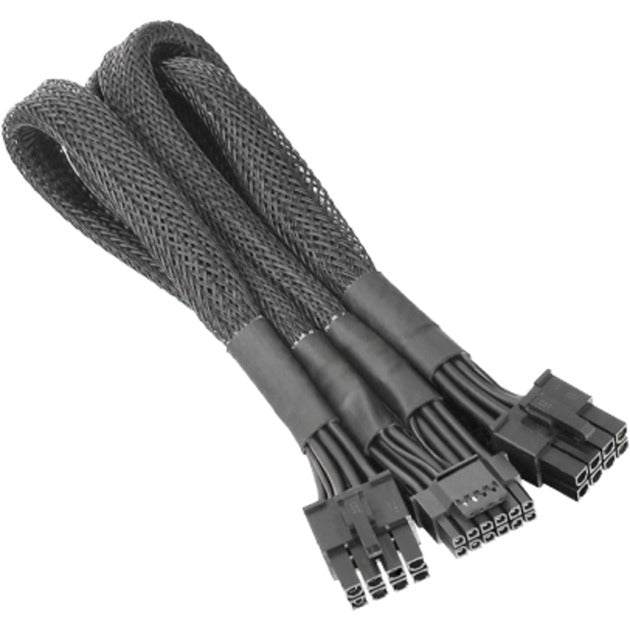 Thermaltake Sleeved PCIe Gen 5 Splitter Kabel (schwarz, 60cm)