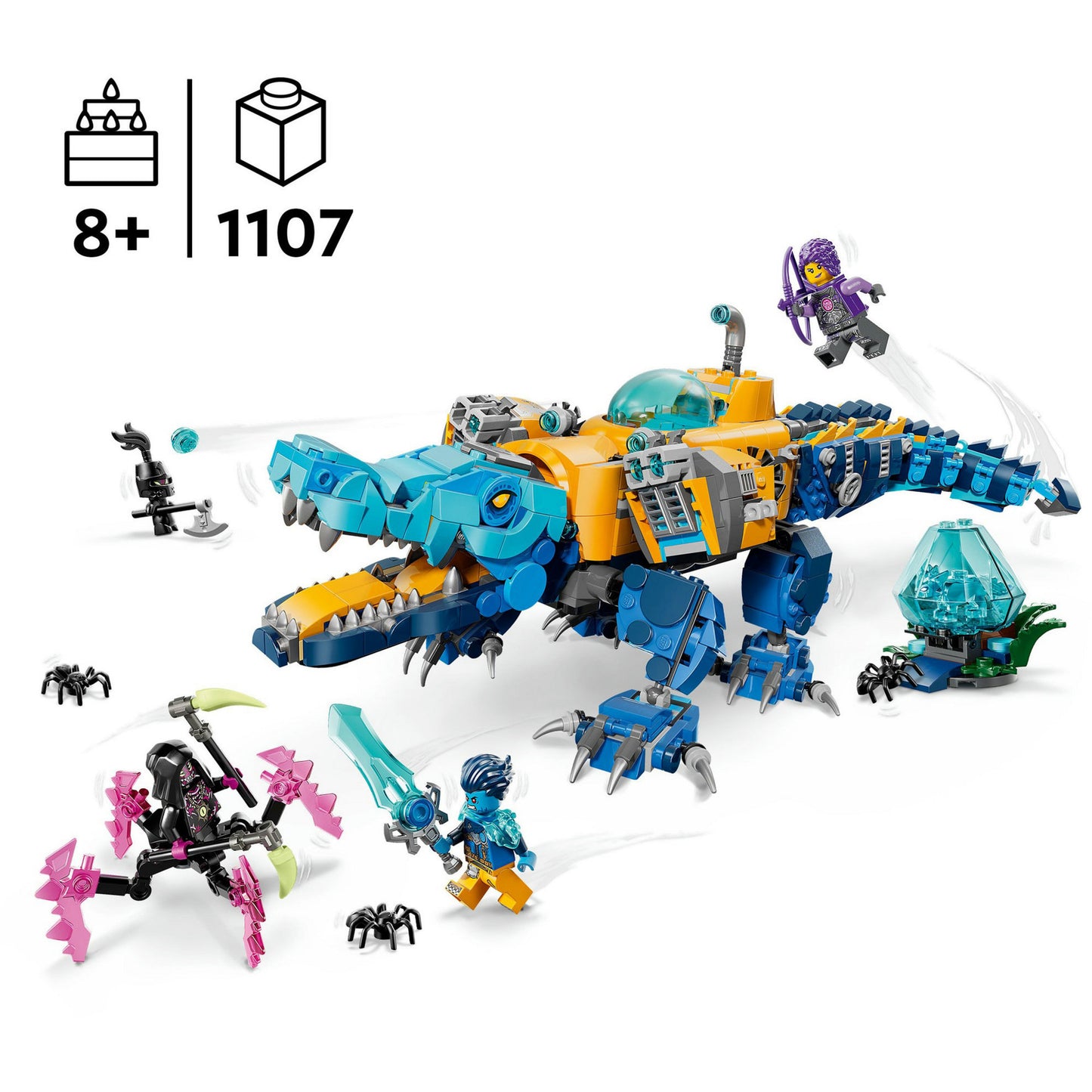71512 DREAMZzz Krokodil-U-Boot, Konstruktionsspielzeug