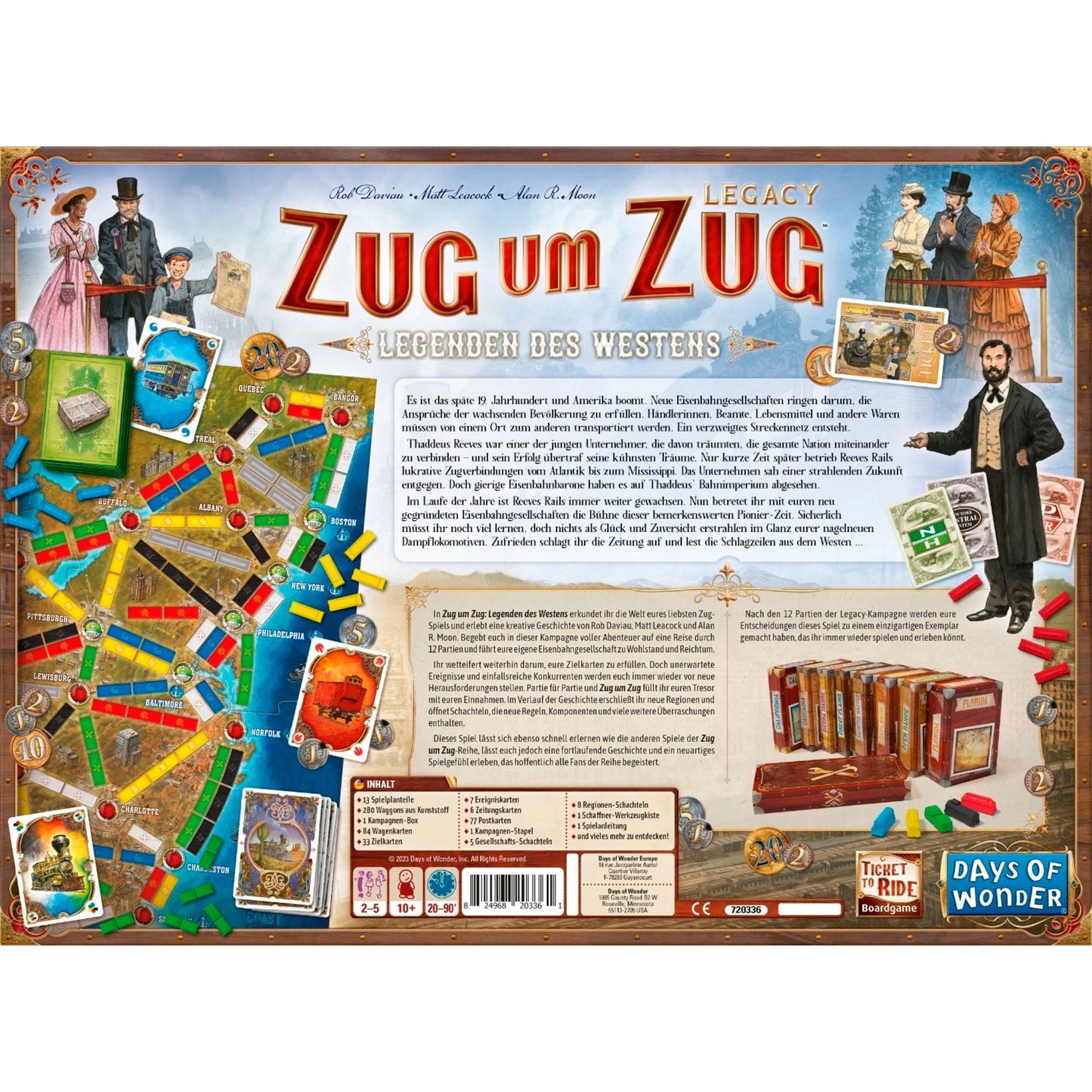 Asmodee Zug um Zug Legacy: Legenden des Westens, Brettspiel