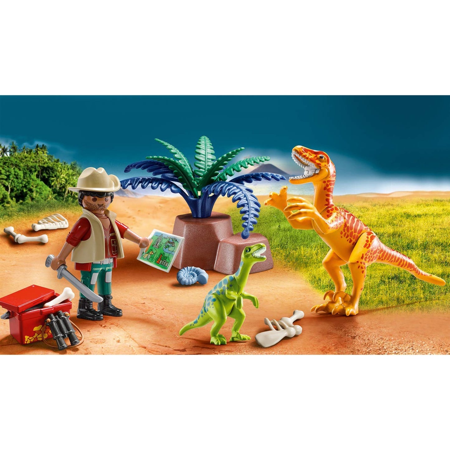 PLAYMOBIL 70108 Dino Rise Dino-Forscher zum Mitnehmen, Konstruktionsspielzeug