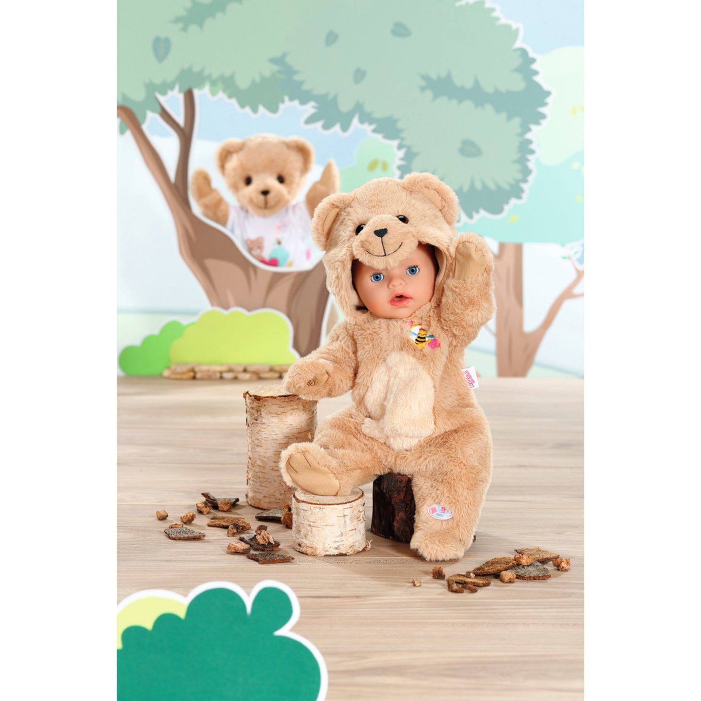 ZAPF Creation BABY born® Bär Kuschelanzug 43cm