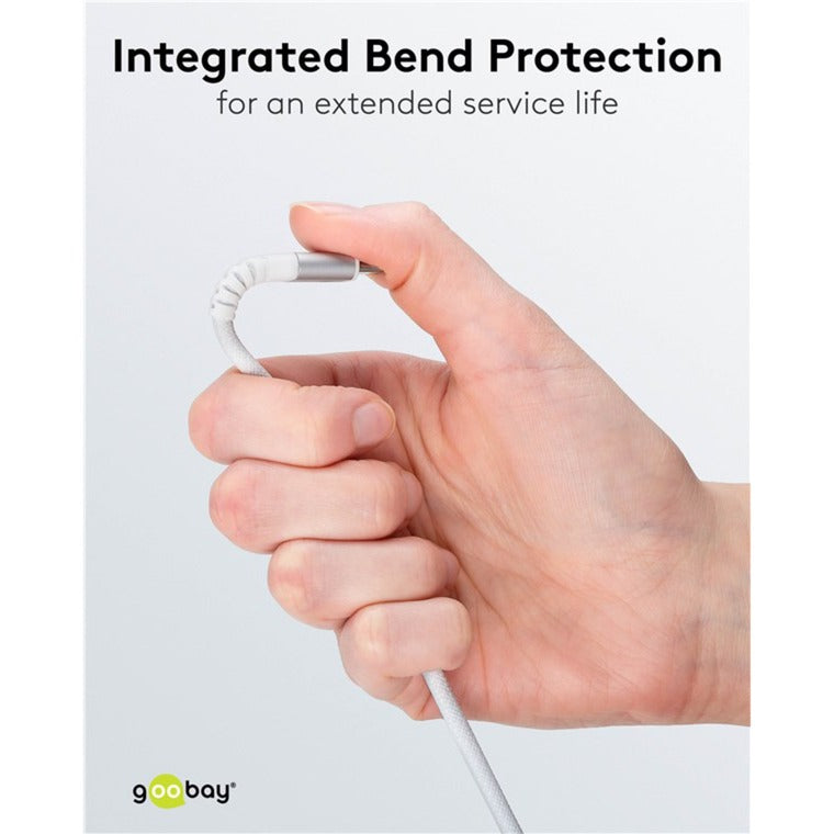 Supersoftes USB 2.0 Textilkabel, USB-A Stecker > USB-C Stecker