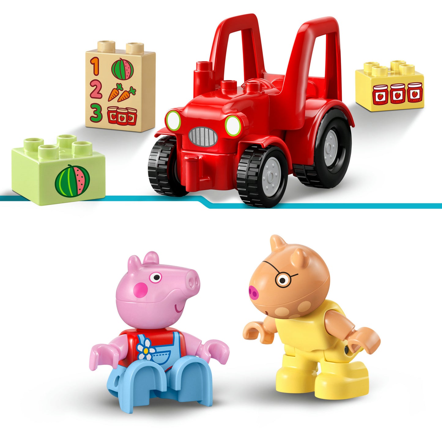 10468 DUPLO Peppa Wutz Traktor und Marktstand, Konstruktionsspielzeug