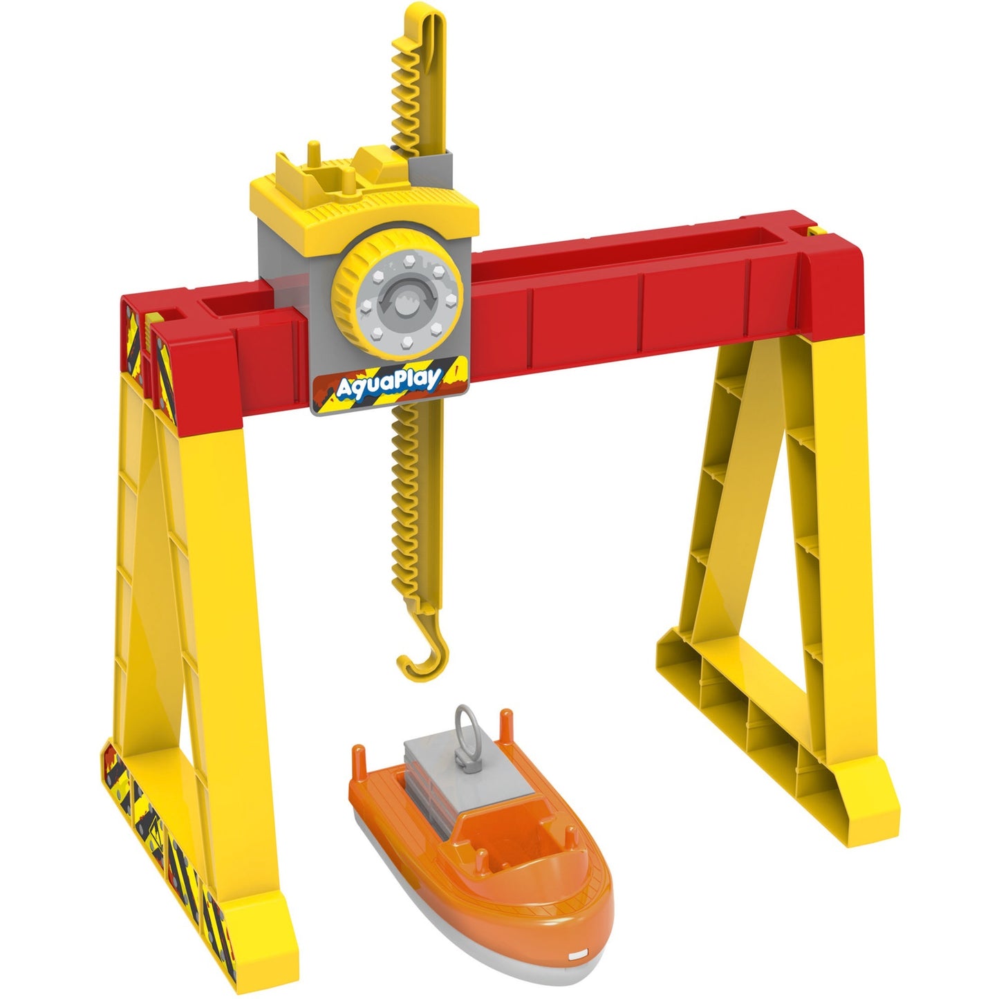 Aquaplay ContainerCrane Set (gelb/rot)