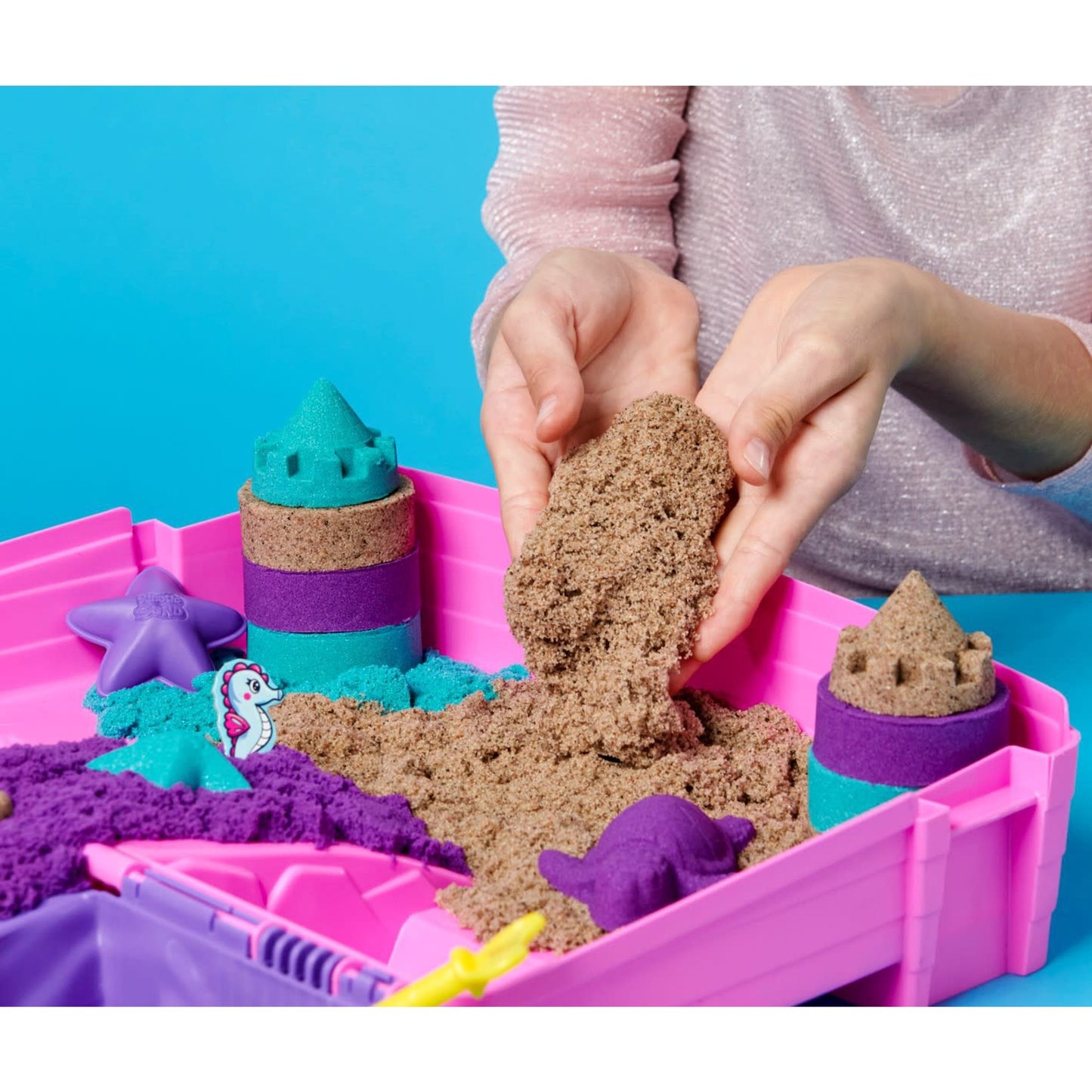 Spin Master Kinetic Sand - Meerjungfrauen Koffer, Spielsand