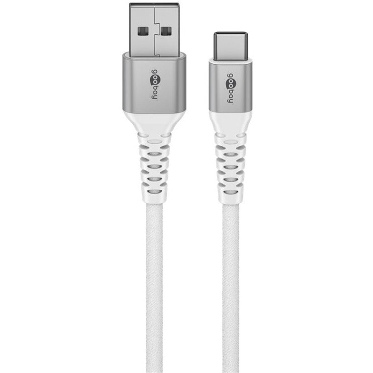 Supersoftes USB 2.0 Textilkabel, USB-A Stecker > USB-C Stecker