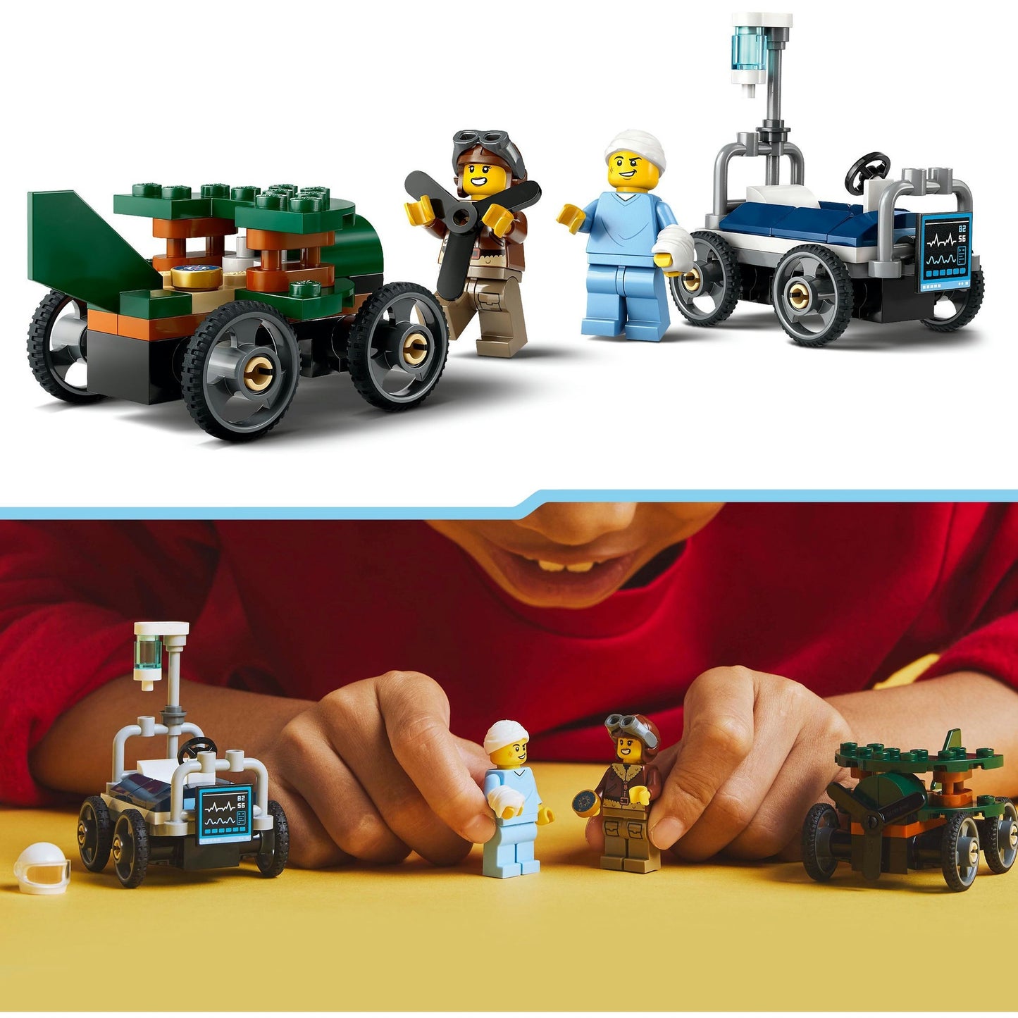 60459 City Flugzeug vs. Krankenhausbett, Konstruktionsspielzeug